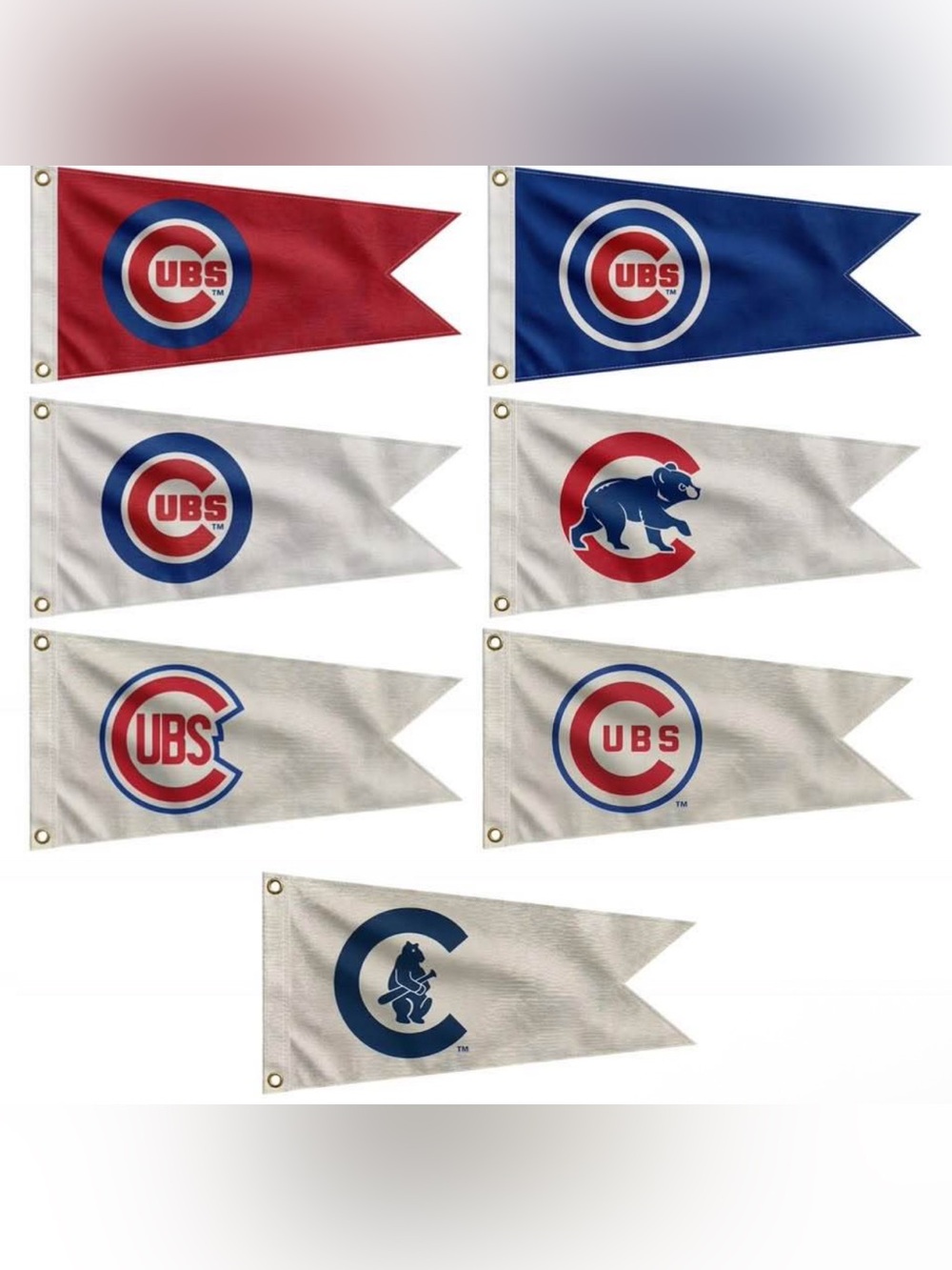 Chicago Cubs Wrigley Rooftop Mini Flag Pennant Set of 7